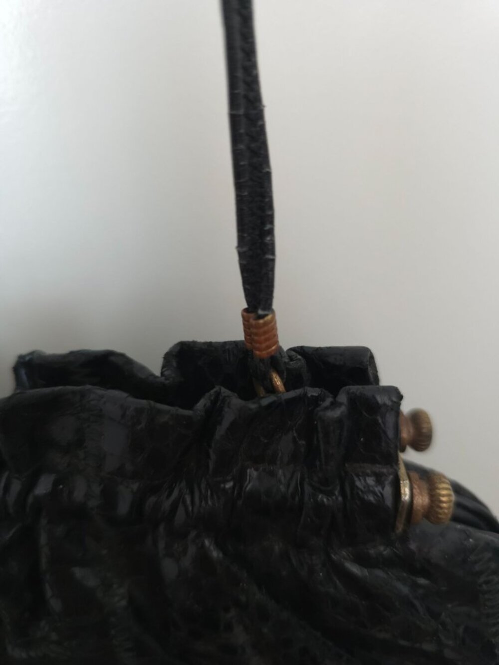 Vintage Sony Studios Wardrobe x BAGS BY SUPREME Black Snakeskin Shoulder Bag - Picture 8 of 11